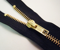 No5 Open End Brass 22" Zip Black Only - Click Image to Close